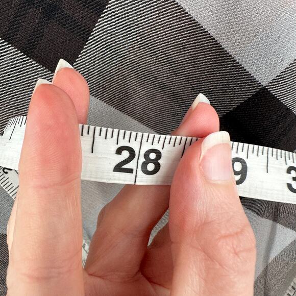 Free People Skirt Womens 2 Gray Plaid Pencil Midi Academia Grunge Boho Cottage - Picture 10 of 10